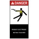 Autocollant ANSI Z535 - danger risque électrique ne pas toucher