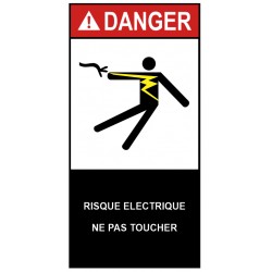 Autocollant ANSI Z535 - danger risque électrique ne pas toucher