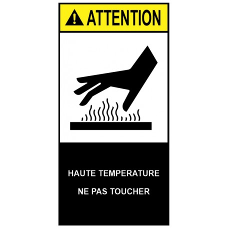 Autocollant ANSI Z535 - haute température ne pas toucher