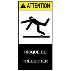 Autocollant ANSI Z535 - risque de trébucher