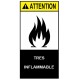Autocollant ANSI Z535 - tres inflammable