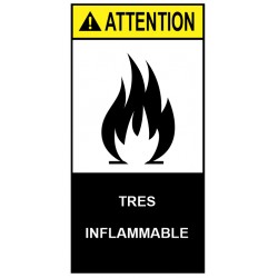 Autocollant ANSI Z535 - tres inflammable