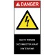 Autocollant ANSI Z535 - haute tension deconnecter avant intervention