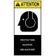 Autocollant ANSI Z535 - protection auditive obligatoire