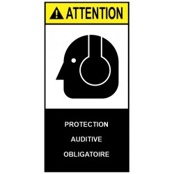 Autocollant ANSI Z535 - protection auditive obligatoire
