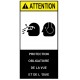 Autocollant ANSI Z535 - protection obligatoire de la vue et de l'ouie