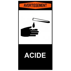 Autocollant ANSI Z535 - acide