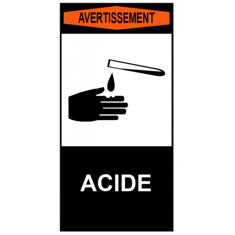 Autocollant ANSI Z535 - acide