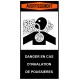 Autocollant ANSI Z535 - danger en cas d'inhalation de poussières