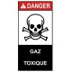 Autocollant ANSI Z535 - gaz toxique