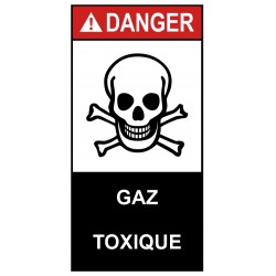 Autocollant ANSI Z535 - gaz toxique