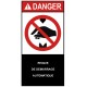 Autocollant ANSI Z535 - risque de démarrage automatique