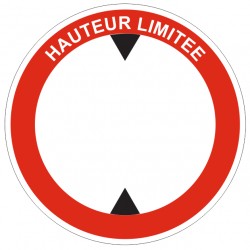 Panneau signalétique hauteur limitée