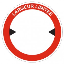 Panneau signalétique largeur limitée