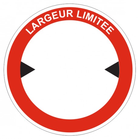 Panneau signalétique largeur limitée