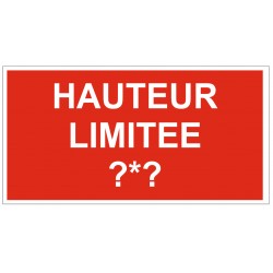 Pencarte hauteur limitée (à personnaliser)