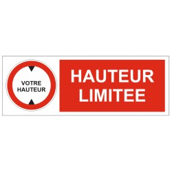 Panneau picto hauteur limitée