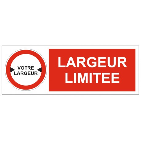 Panneau picto largeur limitée