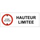 Panneau hauteur limitée pictogramme
