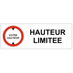 Panneau hauteur limitée pictogramme