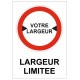 Autocollant largeur limitée parking