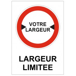 Autocollant largeur limitée parking