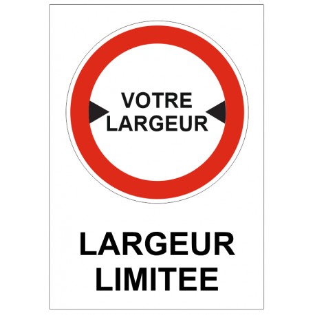 Autocollant largeur limitée parking