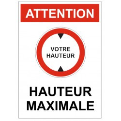 Autocollant hauteur limitée