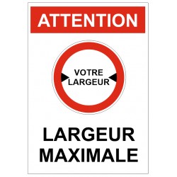 Autocollant largeur limitée