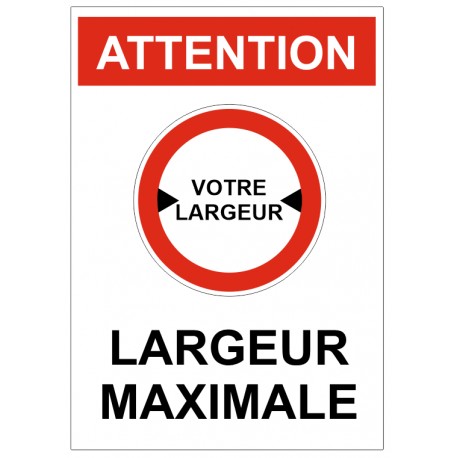 Autocollant largeur limitée