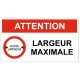 Signalétique largeur limitée