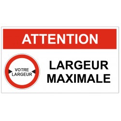 Signalétique largeur limitée