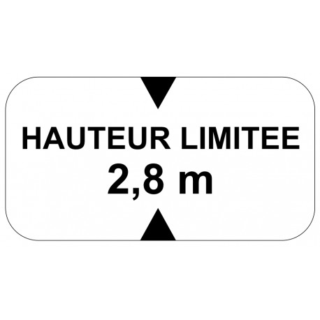 Signalétique danger hauteur limitée