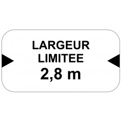 Signalétique danger largeur limitée