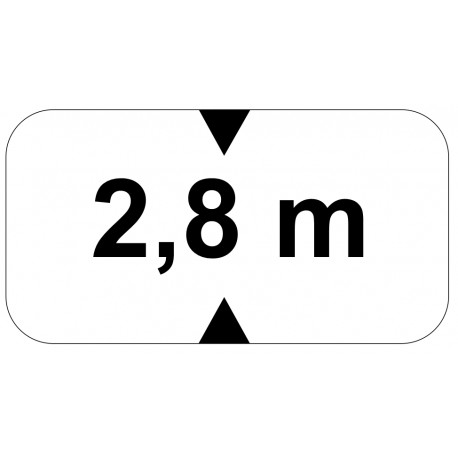 Signalétique panneau hauteur limitée