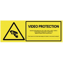 Panneau avertissement vidéo protection