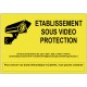 Autocollant signalétique établissement sous vidéoprotection