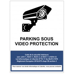 Panneau parking sous vidéoprotection