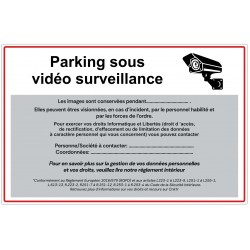 Plaque parking sous surveillance