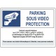 Autocollant parking sous vidéo protection