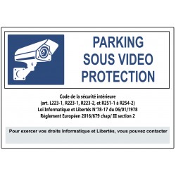 Autocollant parking sous vidéo protection