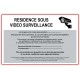 Plaque résidence sous surveillance