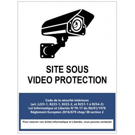 Panneau site sous vidéoprotection
