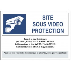 Autocollant site sous vidéo protection