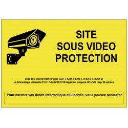 Autocollant signalétique site sous vidéoprotection