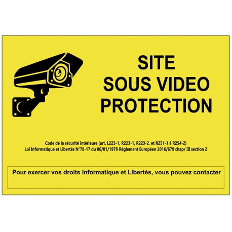 Autocollant signalétique site sous vidéoprotection