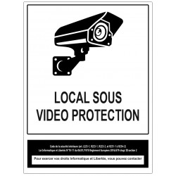 Panneau local sous vidéo protection CNIL