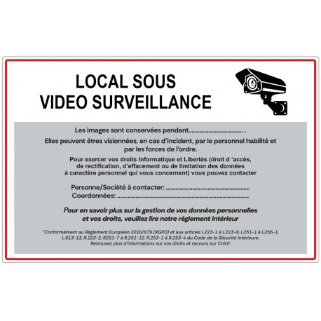 Plaque local sous surveillance