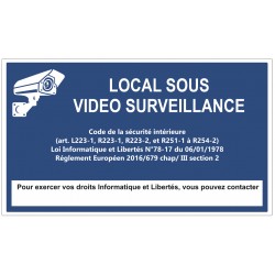 Affiche local sous vidéo protection