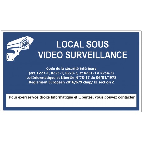Affiche local sous vidéo protection